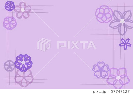 和風花柄カード　紫１ 57747127