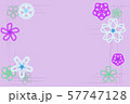 和風花柄カード　紫２ 57747128