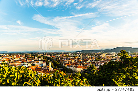 View at Graz city with his famous buildings. Famous tourist destination in Austria View at Graz city with his famous buildings. Famous tourist destination in Austria 57747485