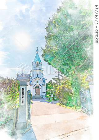 北海道の夏の風景 函館ハリストス正教会 57747734