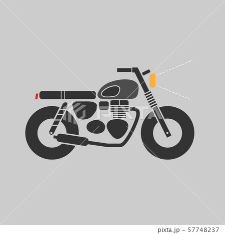 motorcycle , cafe racer , vector, illustration , black 57748237