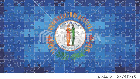 Kentucky flag made of puzzle background 57748730