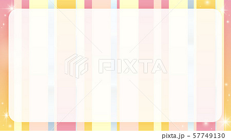 可愛い暖色カラー おしゃれラインな背景 ベース有のイラスト素材 57749130 Pixta