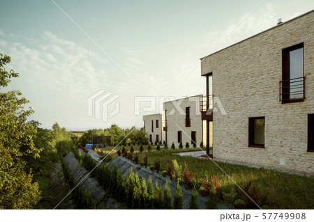 Contemporary architecture of house 57749908