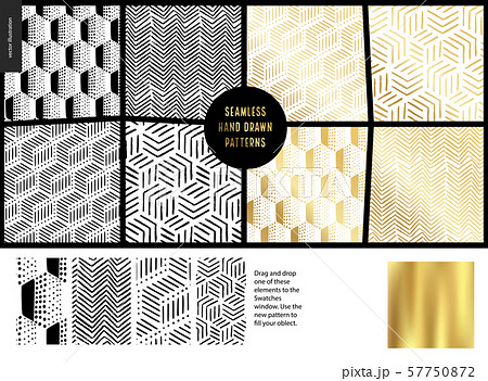 Hand drawn Patterns - white Hand drawn Patterns - white 57750872