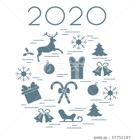 New Year 2020, Merry Christmas vector illustration New Year 2020, Merry Christmas vector illustration 57752197