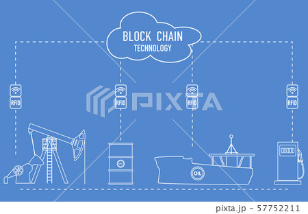 Blockchain RFID technology. Oil industry. Blockchain RFID technology. Oil industry. 57752211