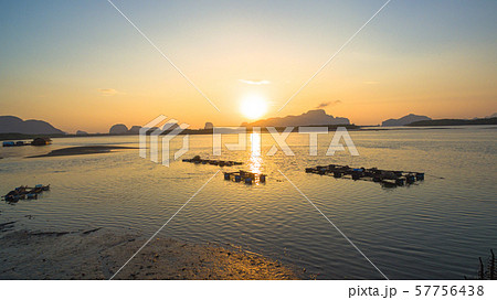 aerial view archipelago in Phang Nga gulf 57756438