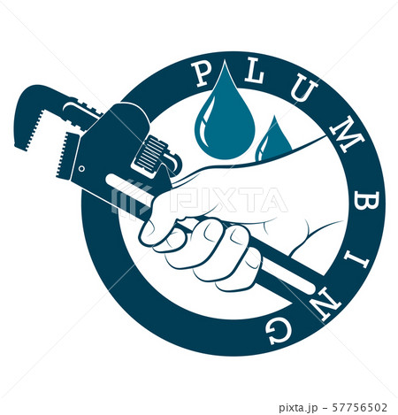 Wrench in hand plumbing repair Wrench in hand plumbing repair 57756502