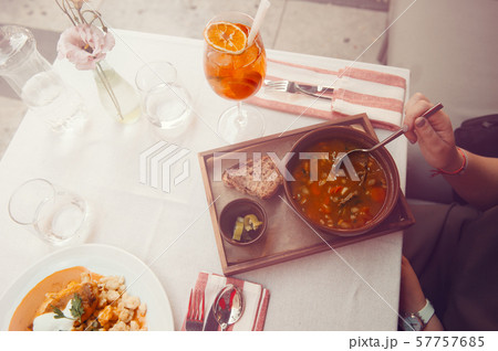 Traditional Hungarian hot goulash soup 57757685