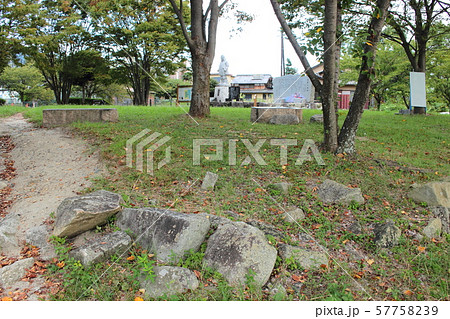 滋賀 坂本城址公園の石垣 滋賀 坂本城址公園の石垣 57758239