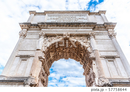 Arch of Titus on Via Sacra, Roman Forum, Rome, Italy 57758644