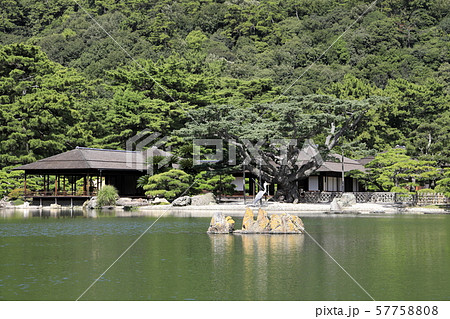 栗林公園 掬月亭と南湖 (香川) 57758808