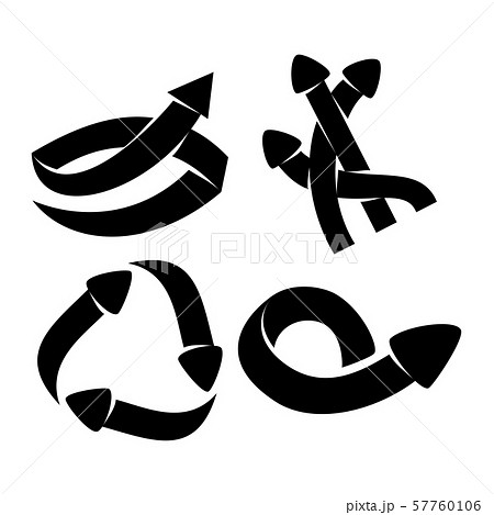 Triangle spiral way Arrow Direction Vector Black 57760106