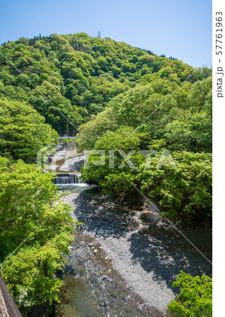 浦山川 おおかぐらさわばし 栗山バス停付近風景 秩父市 浦山川 おおかぐらさわばし 栗山バス停付近風景 秩父市 57761963