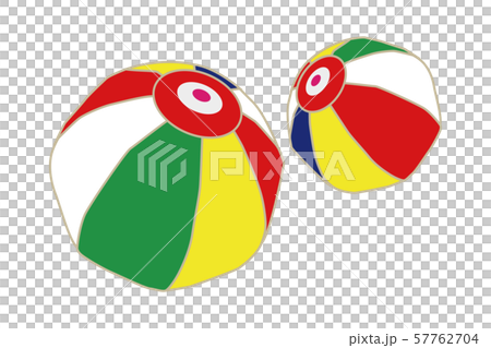 カラフル紙風船のイラストのイラスト素材