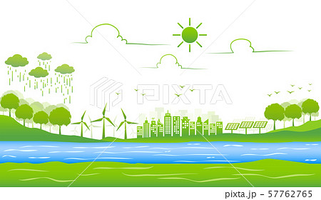 Ecology environmentally friendly with green city 57762765
