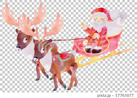 聖誕老人在雪橇上 57763077