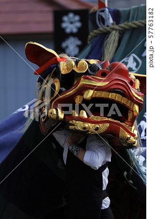 石岡のお祭り、獅子頭の舞     関東三大祭り 石岡のお祭り、獅子頭の舞     関東三大祭り 57763182