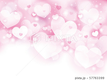 ハート キラキラ 背景 ピンクのイラスト素材