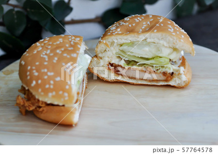 chicken burger or hamburger chicken burger or hamburger 57764578