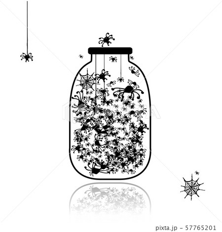 Spiders in jar for your design Spiders in jar for your design 57765201