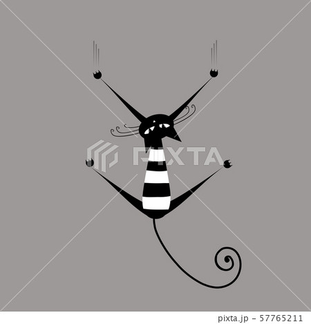Funny striped cat for your design Funny striped cat for your design 57765211