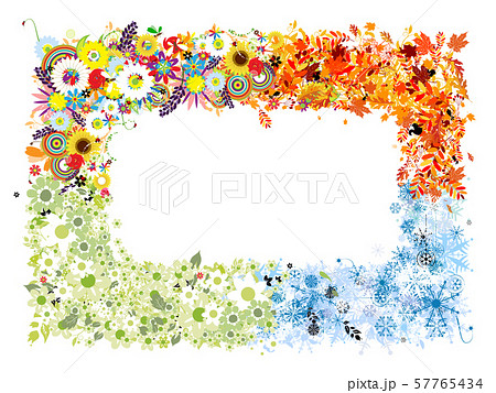 Four seasons frame - spring, summer, autumn, Four seasons frame - spring, summer, autumn, 57765434