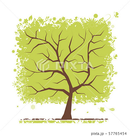 Abstract green tree for your design 57765454