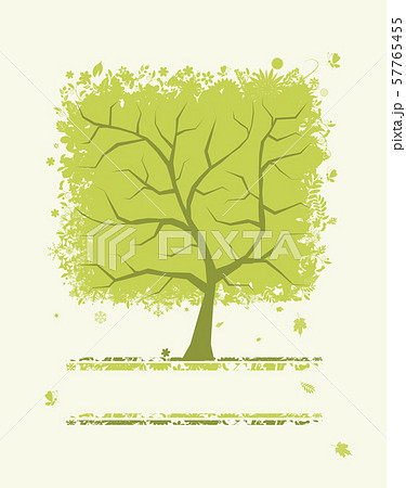 Abstract green tree for your design 57765455