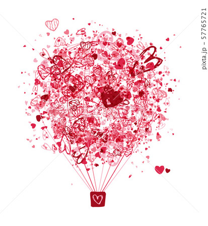 Air love concept, balloon with hearts for your Air love concept, balloon with hearts for your 57765721