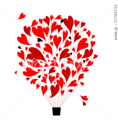 Air love concept, balloon with hearts for your Air love concept, balloon with hearts for your 57765722