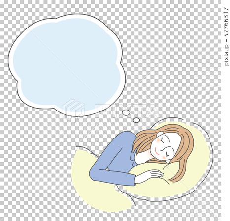 不眠に悩む女性のイラスト 睡眠 不眠に悩む女性のイラスト 睡眠 57766317