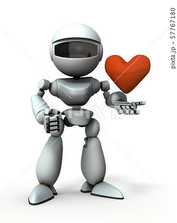 ハートを手にしているロボット 57767180