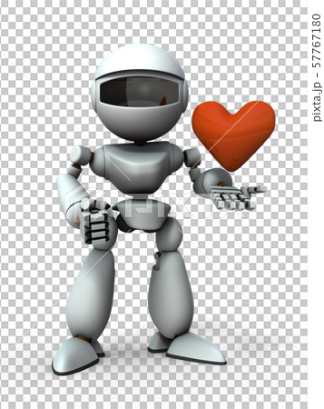 Robot holding a heart Robot holding a heart 57767180
