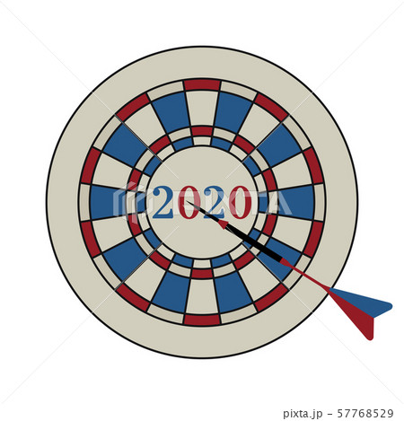 Happy New Year Vector 2020 Darts hit target 57768529