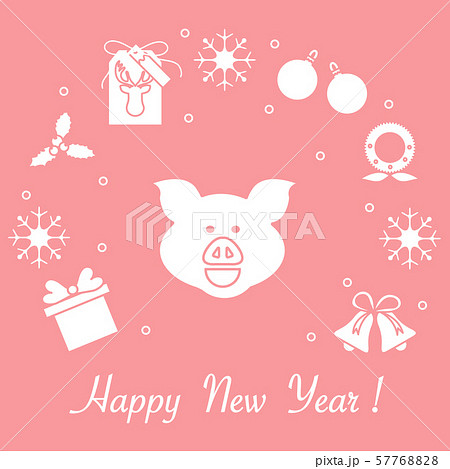 Happy New Year 2019 card Vector illustration. Happy New Year 2019 card Vector illustration. 57768828