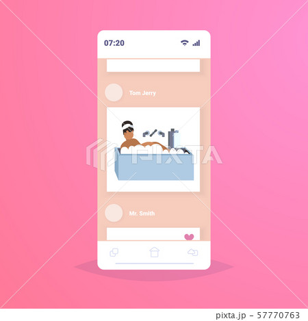 fat obese woman washing relaxing in bath with foam overweight african american girl lying in bathtub fat obese woman washing relaxing in bath with foam overweight african american girl lying in bathtub 57770763