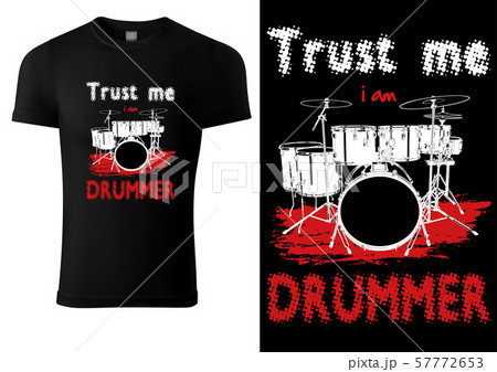 Black T-shirt with Drums Black T-shirt with Drums 57772653