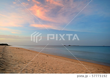 Sunset over desert beach at Nilaveli, Sri Lanka Sunset over desert beach at Nilaveli, Sri Lanka 57773192