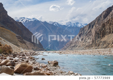 Shyok River and Shyok Valley in Turtuk village 57773989