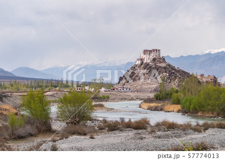 Stakna monastery above Indus river with view of 57774013