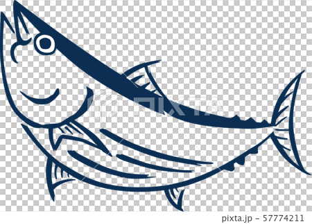 鰹　かつお　カツオ　イラスト 57774211