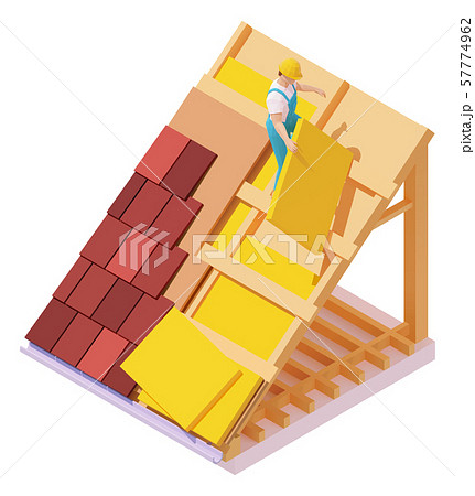Vector isometric city buildings set 57774962