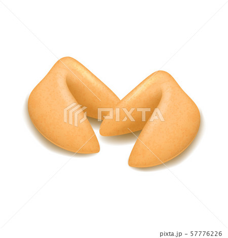 Realistic Detailed 3d Fortune Cookies Whole Set. Vector 57776226