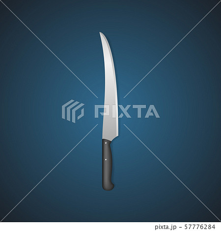 Realistic Detailed 3d Butcher Meat Knife. Vector Realistic Detailed 3d Butcher Meat Knife. Vector 57776284