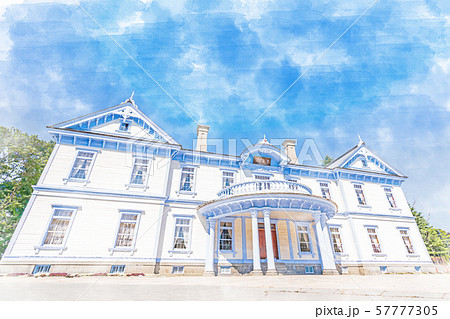 北海道の夏 中島公園 国指定重要文化財 豊平館 57777305