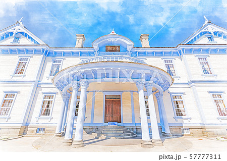 北海道の夏 中島公園 国指定重要文化財 豊平館 57777311