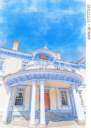 北海道の夏 中島公園 国指定重要文化財 豊平館 57777312