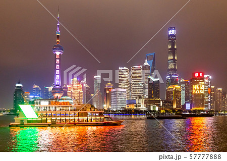 外灘からみた浦東新区夜景 57777888